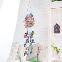 Load image into Gallery viewer, Double Side Wind Chime Diamond Art Hanging Pendant for Home Decor (Flower Bird)