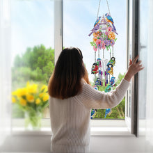 Load image into Gallery viewer, Double Side Wind Chime Diamond Art Hanging Pendant for Home Decor (Flower Bird)