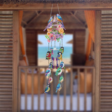 Load image into Gallery viewer, Double Side Wind Chime Diamond Art Hanging Pendant for Home Decor (Flower Bird)