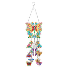 Load image into Gallery viewer, Double Side Wind Chime Diamond Art Hanging Pendant Home Decor (Wreath Butterfly)