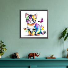 Load image into Gallery viewer, Diamond Painting - Full Round - kitten (30*30CM)