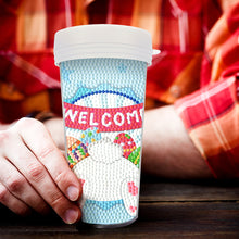 Load image into Gallery viewer, Easter 470ML Travel Diamond Painting Art Cup BPA Free With Lid (Rabbit Bottom)