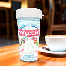 Load image into Gallery viewer, Easter 470ML Travel Diamond Painting Art Cup BPA Free With Lid (Rabbit Bottom)