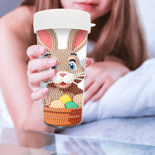 Load image into Gallery viewer, Easter 470ML Travel Home Diamond Painting Art Cup BPA Free With Lid (Rabbit Egg)