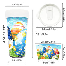 Load image into Gallery viewer, Easter 470ML Travel Home Diamond Painting Art Water Cup BPA Free With Lid (Eggs)