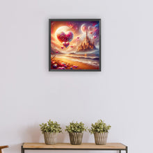 Load image into Gallery viewer, Diamond Painting - Full Round - Beach hearts and castle (30*30CM)