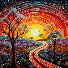 Load image into Gallery viewer, Diamond Painting - Full Round - road under sunset (30*30CM)