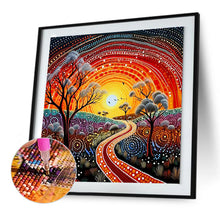 Load image into Gallery viewer, Diamond Painting - Full Round - road under sunset (30*30CM)