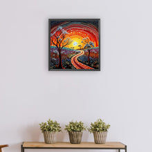 Load image into Gallery viewer, Diamond Painting - Full Round - road under sunset (30*30CM)