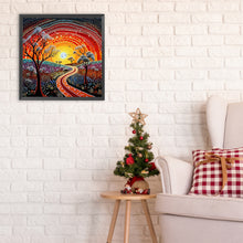 Load image into Gallery viewer, Diamond Painting - Full Round - road under sunset (30*30CM)