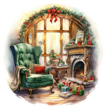 Load image into Gallery viewer, Diamond Painting - Full Round - round window green sofa (30*30CM)