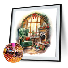 Load image into Gallery viewer, Diamond Painting - Full Round - round window green sofa (30*30CM)