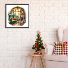 Load image into Gallery viewer, Diamond Painting - Full Round - round window green sofa (30*30CM)