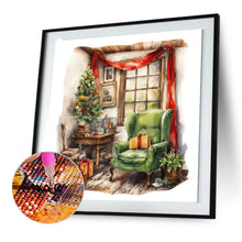 Load image into Gallery viewer, Diamond Painting - Full Round - Indoor green sofa (30*30CM)