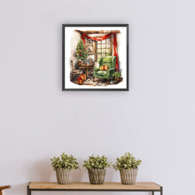 Load image into Gallery viewer, Diamond Painting - Full Round - Indoor green sofa (30*30CM)