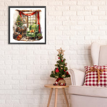 Load image into Gallery viewer, Diamond Painting - Full Round - Indoor green sofa (30*30CM)