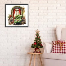 Load image into Gallery viewer, Diamond Painting - Full Round - Red curtain green sofa (30*30CM)