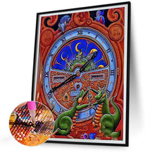 Load image into Gallery viewer, Diamond Painting - Full Round - Two green dinosaurs (30*40CM)