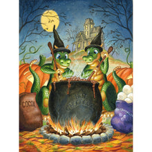 Load image into Gallery viewer, Diamond Painting - Full Round - Green dinosaur soup (30*40CM)