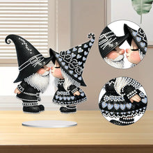 Load image into Gallery viewer, Acrylic Cute Gnome Special Shape Diamond Painting Desktop Home Decor (Couple)