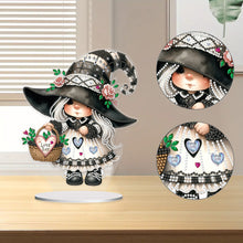 Load image into Gallery viewer, Acrylic Gnome Special Shape Diamond Painting Desktop Home Decor (Flower Basket)