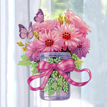 Load image into Gallery viewer, Glow Butterfly Vase 5D DIY Diamond Painting Dots Pendant Office Decor (KJ095)
