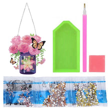 Load image into Gallery viewer, Glow Butterfly Vase 5D DIY Diamond Painting Dots Pendant Office Decor KJ096)