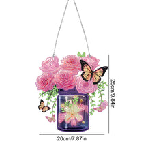 Load image into Gallery viewer, Glow Butterfly Vase 5D DIY Diamond Painting Dots Pendant Office Decor KJ096)