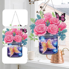Load image into Gallery viewer, Glow Butterfly Vase 5D DIY Diamond Painting Dots Pendant Office Decor (KJ098)