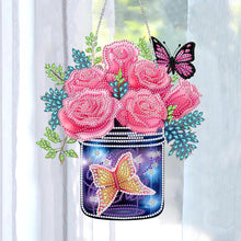 Load image into Gallery viewer, Glow Butterfly Vase 5D DIY Diamond Painting Dots Pendant Office Decor (KJ098)