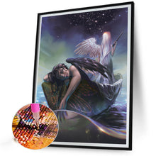 Load image into Gallery viewer, Diamond Painting - Full Round - black and white angel (40*50CM)
