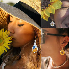 Load image into Gallery viewer, 3 Pairs Double Sided Sunflower Butterfly Diamond Painting DIY Earring Making Kit