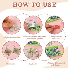 Load image into Gallery viewer, 6 Pairs Double Sided Diamond Painting DIY Earring Making Art Kit for Women Girls