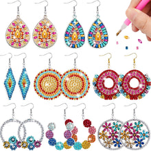 Load image into Gallery viewer, 8 Pairs Double Sided Diamond Painting DIY Earring Making Kit for Women Girls (1)