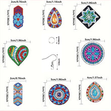 Load image into Gallery viewer, 8 Pairs Double Sided Diamond Painting DIY Earring Making Kit for Women Girls (4)