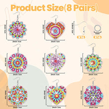 Load image into Gallery viewer, 8 Pairs Double Sided Diamond Painting DIY Earring Making Kit for Women Girls (6)
