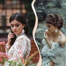 Load image into Gallery viewer, 10 Pairs Double Sided Diamond Painting Earrings Gift for Women Girls (Style 1)