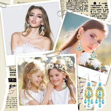 Load image into Gallery viewer, 10 Pairs Double Sided Diamond Painting Earrings Gift for Women Girls (Style 2)