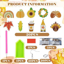 Load image into Gallery viewer, 10 Pairs Double Sided Diamond Painting Earrings Gift for Women Girls (Style 3)