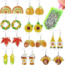 Load image into Gallery viewer, 10 Pairs Double Sided Diamond Painting Earrings Gift for Women Girls (Style 3)