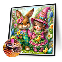 Load image into Gallery viewer, Diamond Painting - Full Round - easter flowers bunny (30*30CM)