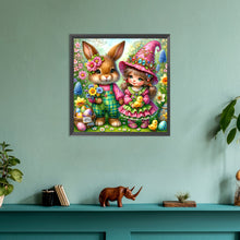 Load image into Gallery viewer, Diamond Painting - Full Round - easter flowers bunny (30*30CM)