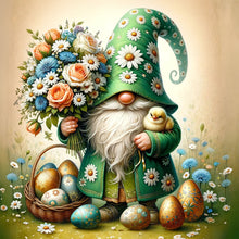 Load image into Gallery viewer, Diamond Painting - Full Round - easter flower gnome (30*30CM)