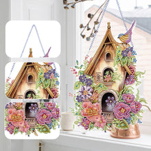 Load image into Gallery viewer, Acrylic Single Side Flower Birdcage Diamond Painting Hanging Pendant Home Decor