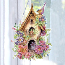 Load image into Gallery viewer, Acrylic Single Side Flower Birdcage Diamond Painting Hanging Pendant Home Decor