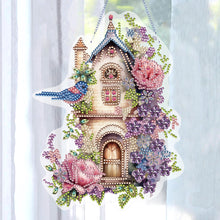 Load image into Gallery viewer, Acrylic Single Side Flower Birdcage Diamond Painting Hanging Pendant Home Decor