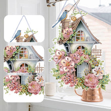 Load image into Gallery viewer, Acrylic Single Side Flower Birdcage Diamond Painting Hanging Pendant Home Decor
