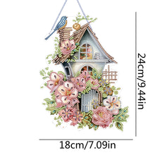 Load image into Gallery viewer, Acrylic Single Side Flower Birdcage Diamond Painting Hanging Pendant Home Decor