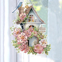 Load image into Gallery viewer, Acrylic Single Side Flower Birdcage Diamond Painting Hanging Pendant Home Decor