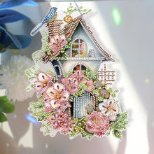Load image into Gallery viewer, Acrylic Single Side Flower Birdcage Diamond Painting Hanging Pendant Home Decor